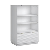 Sauder 434924 Morgan Main Bookcase - White-Two adjustable shelves.