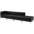 Flash Furniture  Hercules Imagination Series Leather 4-Piece Chair and Ottoman Set, Black (ZBIMAGSET9)-112.50"W x 28"D x 27.25"H