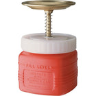 Justrite Plunger Cans, 1 Qt, 5 1/2" x 9"-Dispense flammable liquids and solvents safely onto cloths or swabs without waste or exposure