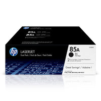 HP 85A (CE285D) Black Original LaserJet Toner Cartridges, 2 Pack-Colour: black