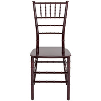 Flash Furniture HERCULES Series Mahogany Resin Stacking Chiavari Chair - 2 Pack-Set of 2 Chiavari Chairs