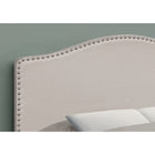 Monarch Specialties 6014F Full Size Headboard - Beige Linen-Made with a wooden frame for durability and stability