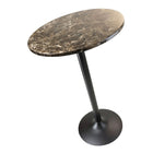 Winsome Cora Bar Height Round Pub Table, Faux Marble Top, Black Base-Faux Marble Top thickness is 0.79 inch
