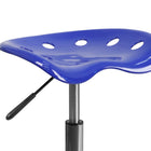 Flash Furniture Vibrant Nautical Blue Tractor Seat & Chrome Stool-Pneumatic Seat Height Adjustment