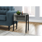 Monarch Specialties 3591 Accent Table - 23"H/Grey/Black Metal-Product dimensions: 23.25"H x 18.5"W x 11.75"D