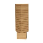Can-Bramar Econoline Revolving Slatwall Merchandiser, 16"x16"x60", Maple-Stands on a revolving base