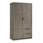 Sauder Miscellaneous Storage Wardrobe/Storage Cabinet - 71.1" H - Silver Sycamore (426126)-Wardrobe/Storage Cabinet