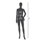 Eddie's Abstract Female Mannequin With Bent Arm & Pointed Toe - White (150515-1)-ABS - provides superior strength and durability