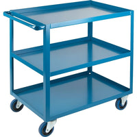 Kleton Heavy-Duty Shelf Carts, 3 Tiers, 24" W x 36" H x 36" D, 1200 Lbs. Capacity-Capacity: 1200 lbs.