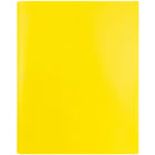 JAM Paper Plastic POP 2-Pocket Clasp School Folders with Prong Clip Fasteners, Yellow, 12 Pack-5
