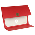 St. James Document/Certificate Holders - Gold Award Seal with Red Ribbon - Red - 5 Pack-Easy to insert any letter size (8-1/2" x 11") documents into the die-cut corner slots