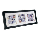 kieragrace KG Morgan Double Mat Frame - With three 6.6" x 6.6" Openings, Black-Black gallery photo frame, 3 openings
