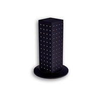 Azar Displays – Présentoir rotatif de comptoir à panneaux perforés sur 4 côtés, 12 x 4 x 4 (po), noir (700220-BLK)-Les quatre panneaux perforés s’emboîtent et reposent sur une base rotative en plastique transparent de 9 pouces de diamètre
