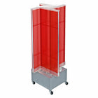 Azar Displays Pegboard Floor Display Pinwheel Spinner, 54" x 13.5", Red (700445-RED)-Red plastic