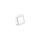 Azar Displays Vertical Slanted, L-Shape Acrylic Sign Holder, 4" x 5", 10 Pack (112729)-Made from acrylic
