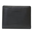 Ashlin AFONSO Zippered Portfolio, SmartPhone Pocket, 2 Pen Loops., Black-Zippered pockets within the padfolio.