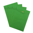 JAM Paper 6 x 9 Open End Catalog Envelopes with Clasp Closure, Brite Hue Green Recycled, 100 Pack (87923)-Opening: open end