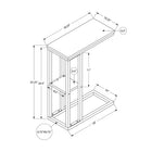 Monarch Specialties 3676 Accent Table - 25"H/White/White Metal-CHOOSE WITH CONFIDENCE - Monarch Specialties is a leader in furniture and home decor, developing products that offer outstanding value and style for over 50 years; your purchase will be well packaged for protection and to facilitate timely delivery