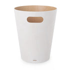 Umbra Woodrow Can, White and Natural-Duo-tone can brings modern contemporary where you least look for it