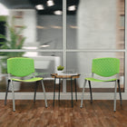 Flash Furniture HERCULES Series Green Plastic Stack Chair with Titanium Grey Powder Coated Frame-Designed for Commercial Use