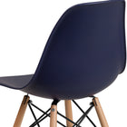 Flash Furniture Elon Series Navy Plastic Chairs with Wooden Legsase-Waterfall Seat reduces pressure on your legs