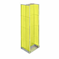 Azar Displays Pegboard Floor Display H-Spinner, 60" x 16", Yellow (700430-YEL)-Yellow plastic