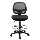 Nicer Furniture Mid-Back Mesh Drafting Chair-Breathable mesh back with padded mesh seat for comfort and airflow  