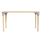 Flash Furniture Bright Beginnings 23.5"x 47" Commercial Grade Wooden Rectangle Adjustable Height Classroom Activity Table -Beech-Commercial Grade Height Adjustable Rectangle Wooden Classroom Activity Table