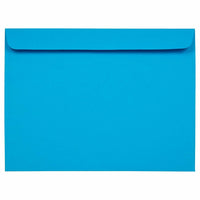 JAM Paper 9" x 12" Booklet Catalog Coloured Envelopes - Blue Recycled - 250 pack-Colour: Brite Hue Blue Recycled