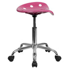 Flash Furniture – Tabouret tracteur éclatant de 25,75 po, rose (LF214APINK)-Siège de tracteur moulé pour confort
