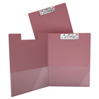 Davis Group Essential Clipboards - Burgundy - 10 Pack-Clear interior pockets on front & back covers to secure loose documents and allow for easy identification of content