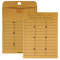 Quality Park - Enveloppes autocollantes recto verso pour courrier interne  - 10 x 13 po (l. x L.) - papier Kraft - paquet de 100-Parfaites pour les envois fréquents à l’intérieur d’un bureau, les enveloppes interservices Quality Park sont construites en papier Kraft brun épais de 28 lb, pour une durabilité maximale