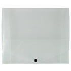 JAM Paper  - Porte-document en plastique format moyen, à bouton pression, 10 x 12 1/2 x 3/4 po, transparent, paquet de 2-transparent