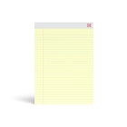 TRU RED Wide Ruled Notepads - 8.5" x 11.75" - Canary - 50 Sheets/Pad - 12 Pack-Top-bound design allows you to quickly flip through papers to find information