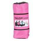 PACK N FOLD 50709 Foldable Lightweight Water-Resistant Duffel Bag, Hotpink-1 front zipper pocket