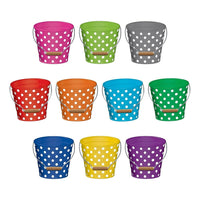 Teacher Created Resources 6" Polka Dots Buckets, 90 Pack-Classroom Decorative Accents