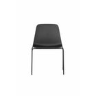 Gry Mattr Lola Stacking Side Chair - Black-Beautifully molded plastic chair with a large seat and contoured back support
