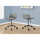 Monarch Specialties 7465 Multi-Position Office Chair - Grey -Ergonomically designed backrest curves and is extra-wide to provide superior lower back support and the seat is padded for comfort