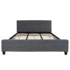 Flash Furniture Tribeca King Size Tufted Upholstered Platform Bed - Dark Grey Fabric-Platform Bed