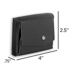 JAM Paper Leather Business Card Case, Angular Flap, Black, 100 Pack (2233317460B)-Portfolio closure: Snap