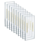 Azar Acrylic Vertical Wall Mount Sign Holder with Adhesive Tape - 4.25" W x 11" H - 10 Pack-Sold in Packs of: 10