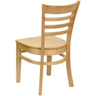 Flash Furniture HERCULES Series Ladder Back Natural Wood Restaurant Chair - 2 Pack-Solid European Beech Hardwood Construction