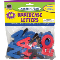 Teacher Created Resources - Lettres majuscules aimantées en mousse, à partir de la prématernelle, 80/pqt (TCR20618)-Groupe d’âge et niveau : Jeunes de 3 à 9 ans, à partir de la prématernelle