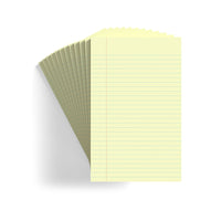Staples Narrow Ruled Notepad - 5" x 8" - Canary - 50 Sheets/Pad - 12 Pack-Standard notepad for everyday writing