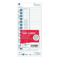 Pyramid Time Systems Bilingual Weekly Time Cards 35100-10F for all side loading Time Clocks, 100 Pack-time card for recording employee punch times for each day of the week