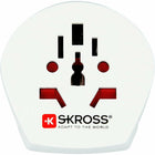 SKROSS World to UK Travel Adapter - White-Reliable&easy connection for devices from all continents to use this socket