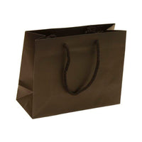 Jam Paper Gift Bags with Rope Handles - X-Large Horizontal - 17" x 13" x 6" - Black Glossy - 100 Pack-Color: Black