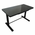 Uncaged Ergonomics Rise Up Glass Electric Height Adjustable Sit/Stand Desk - Black-The front frame includes 2xUSB and 1xUSB-C charging port - perfect for phones, tablets, and other devices