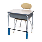 Bouncy Bands for Standard Desks, 20-28" Wide, Blue Support Pipes  (BBABBDB)-Move while you work quietly. Makes learning and working fun!