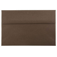 JAM Paper A8 Invitation Envelopes, 5.5 x 8.125, Chocolate Brown Recycled, 100 Pack (233712g)-Chocolate brown